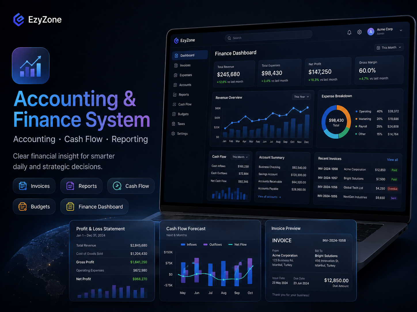 Accounting & Finance System interface concept