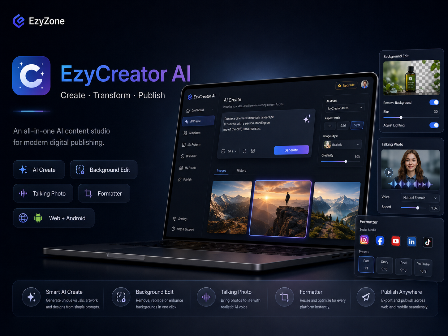 EzyCreator AI showcase